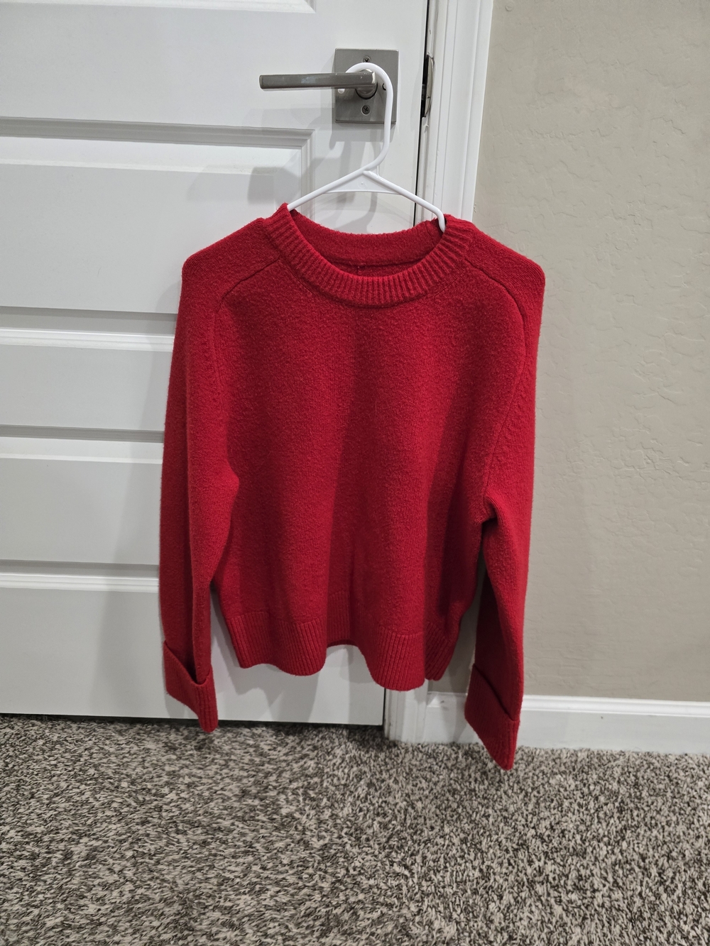Abercrombie & Fitch Bold Red Crewneck Sweater